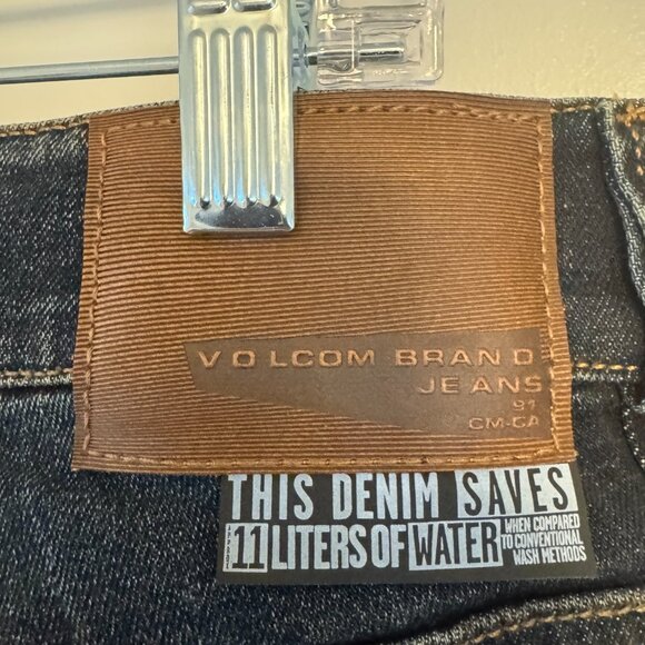 Volcom Vorta Slim Straight Jeans Dark Navy size 32x32 - Picture 5 of 6